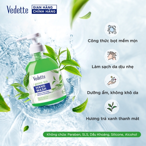 Nước rửa tay Vedette Trà Xanh 500ml (TPM276)
