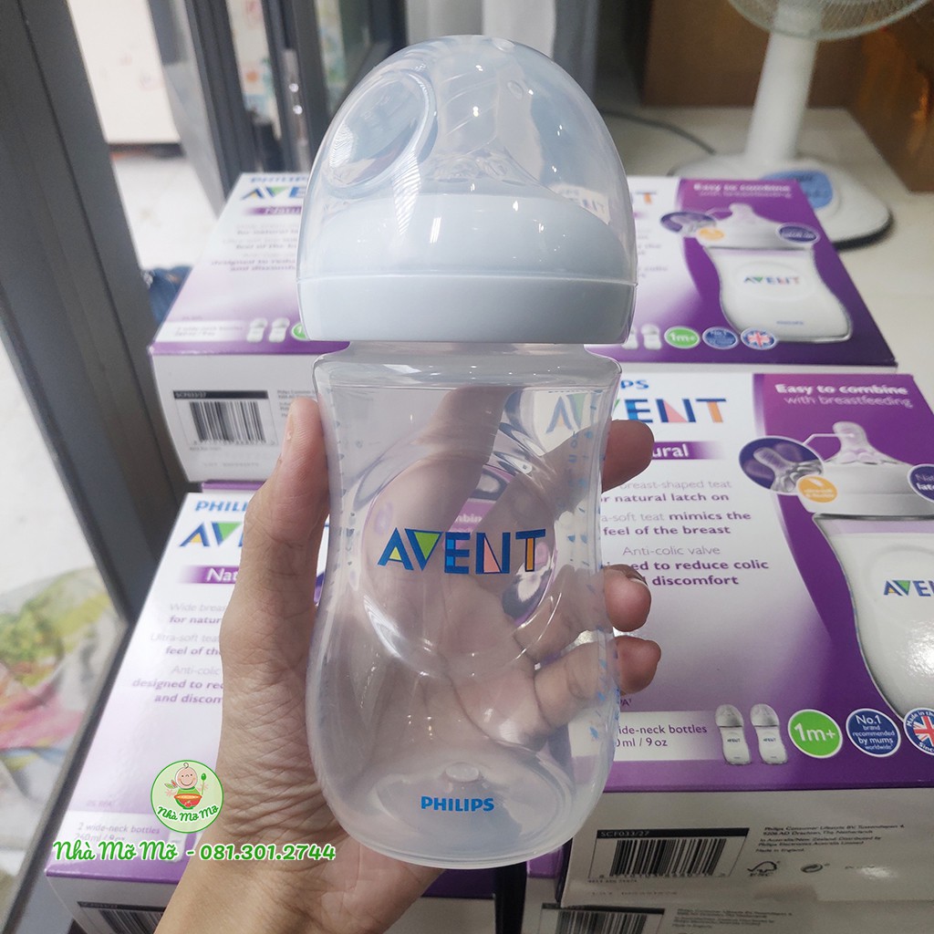 Bình sữa Philips Avent Natural 260ml (SCF693/13) cho bé - Nhà Mỡ Mỡ