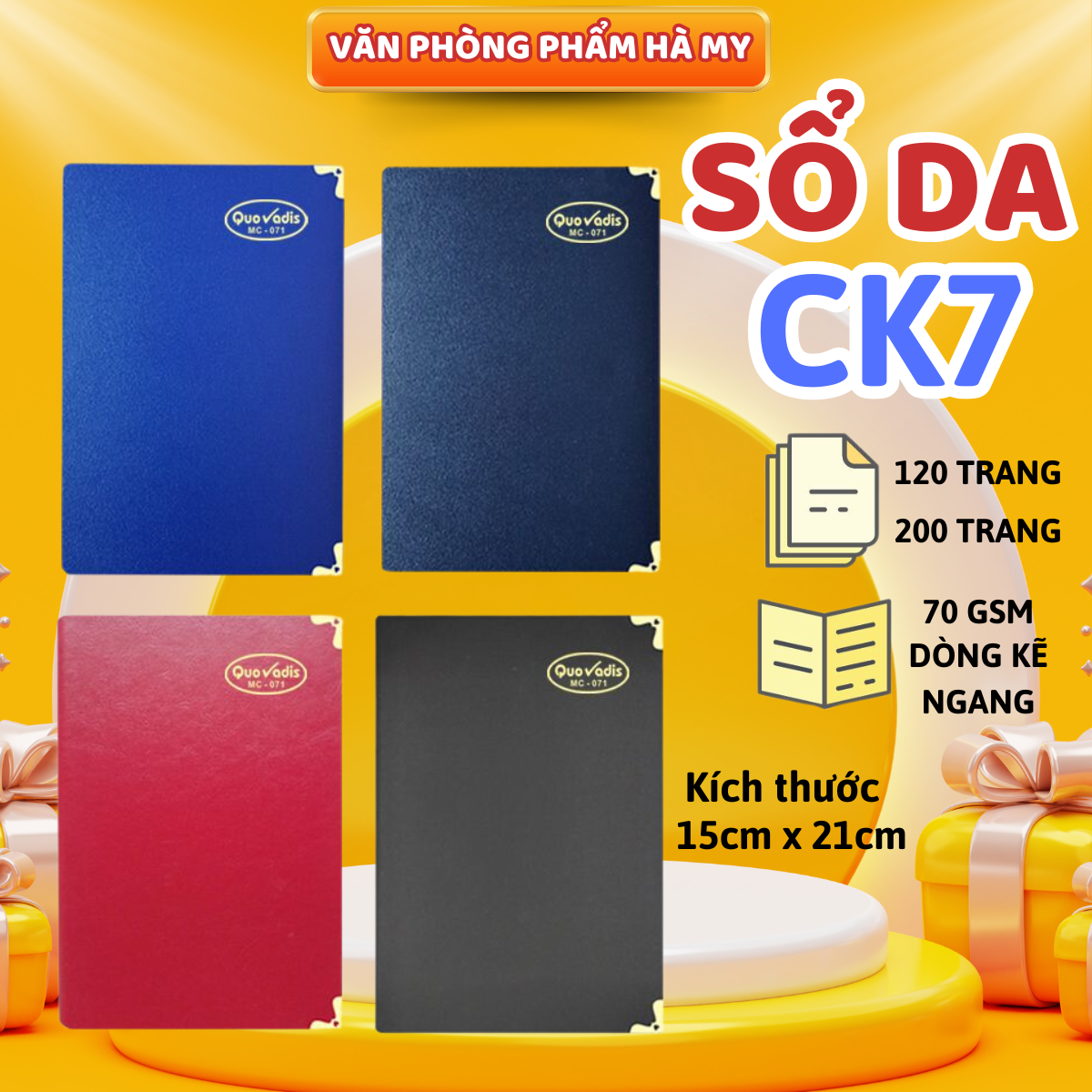 Sổ Da Minh Châu CK7 Nẹp góc đồng, cứng cáp, chắc chắn