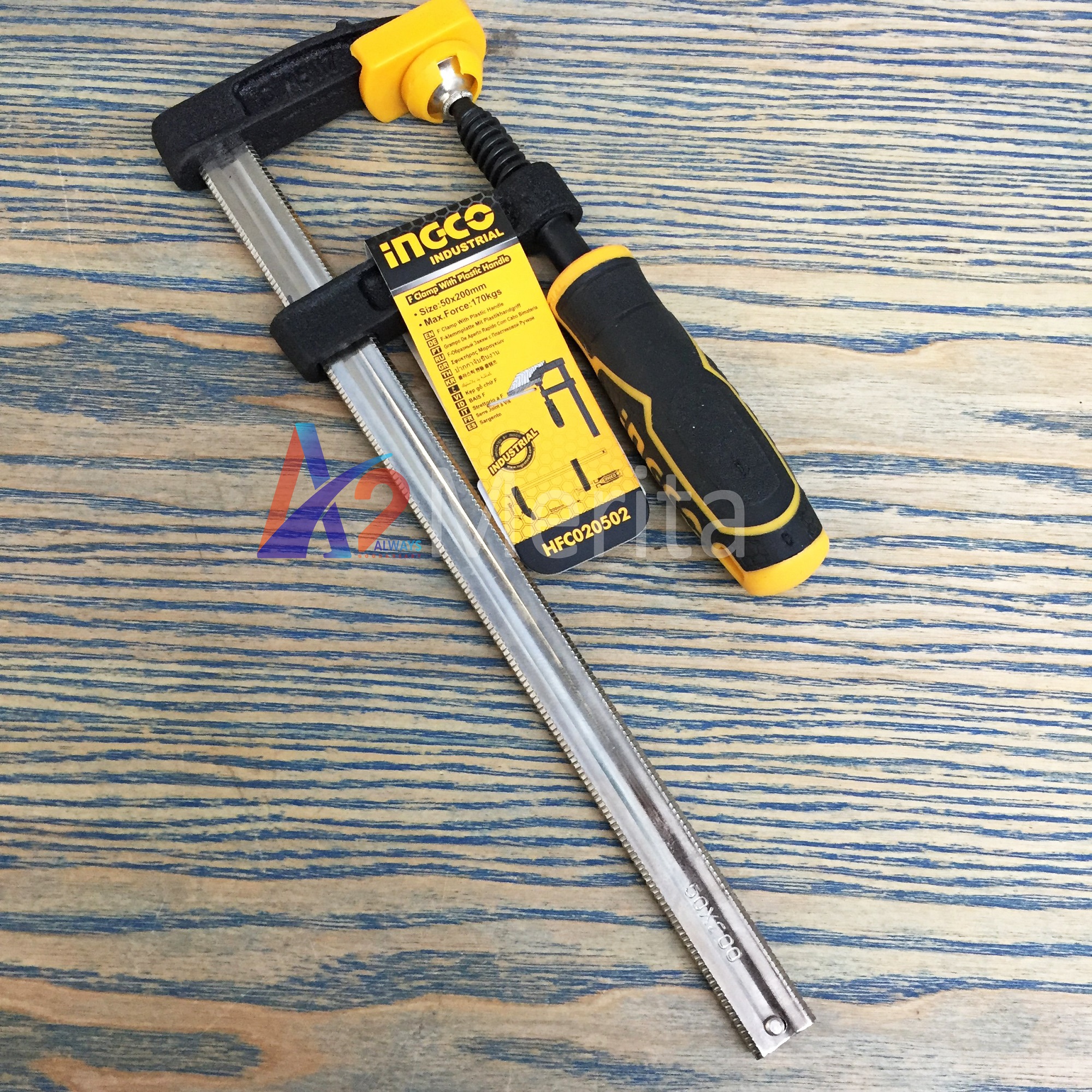 Cảo chữ F 50x200mm INGCO HFC020502