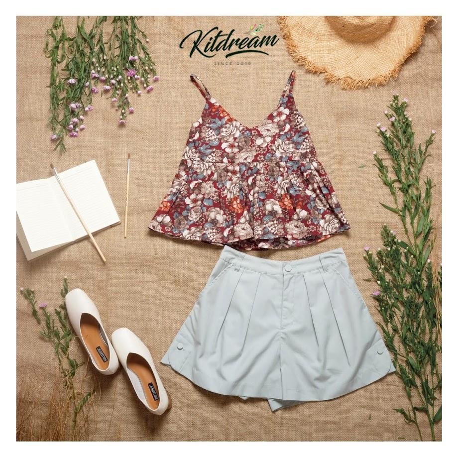 [HCM]ÁO BABYDOLL 2 DÂY HOA VINTAGE