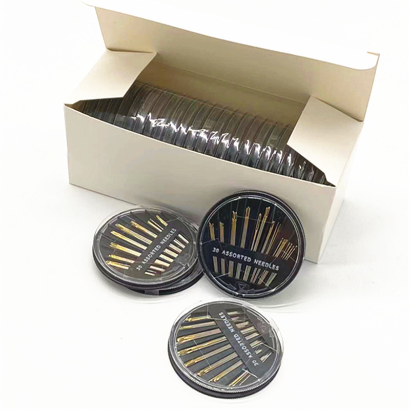 Set 30 Kim Khâu May Vá Đủ Size Thép Loại 1 (Hộp Đen Xoay)