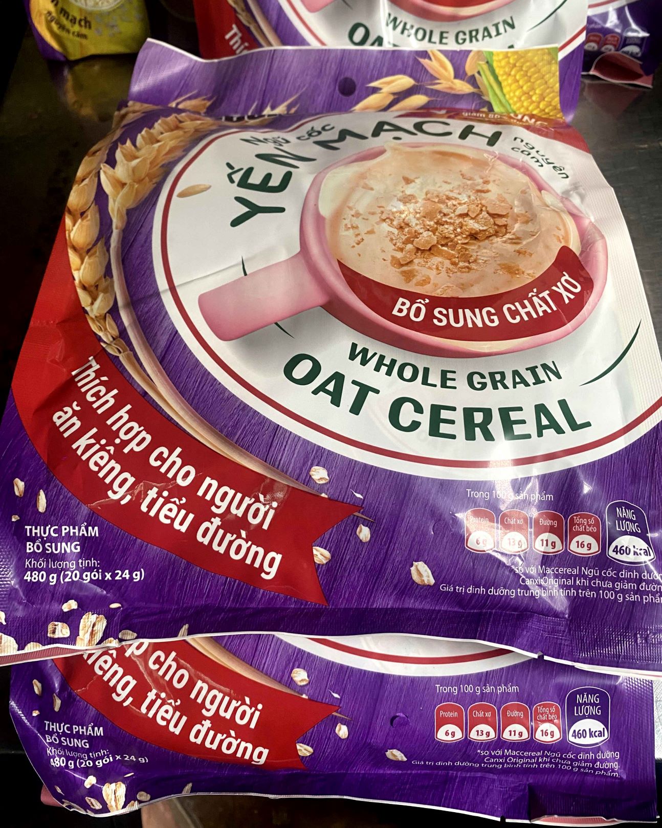 Bột Ngũ Cốc Yến Mạch MacCereal 480g (20 gói x 24g)