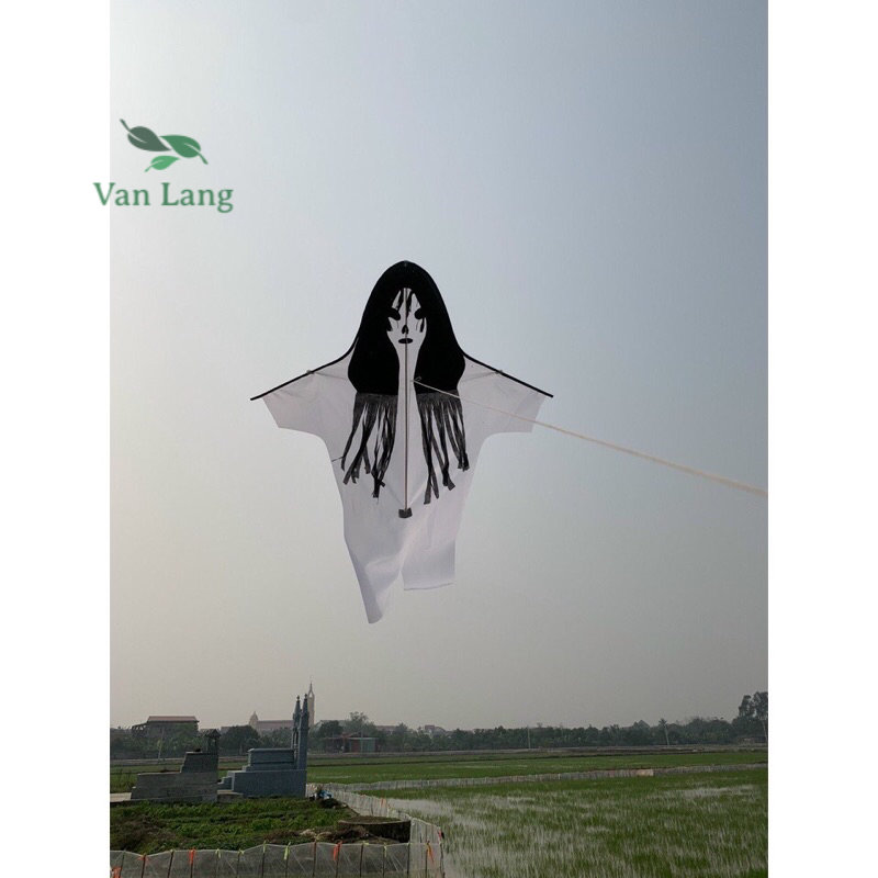 Diều ma nữ bằng vải dài 1,6 mét - dây thả diều - tuổi thơ cho em