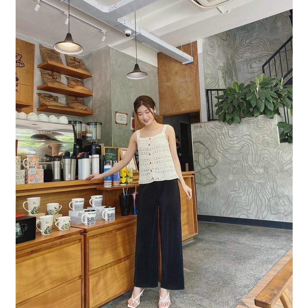 Quần nữ dập ly ống suông