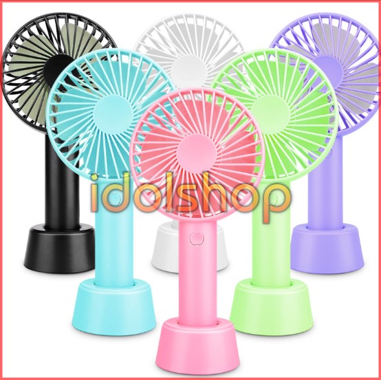 QUẠT MINI TÍCH ĐIỆN CẦM TAY CÓ ĐẾ N9 (Kèm pin sạc + cáp sạc)