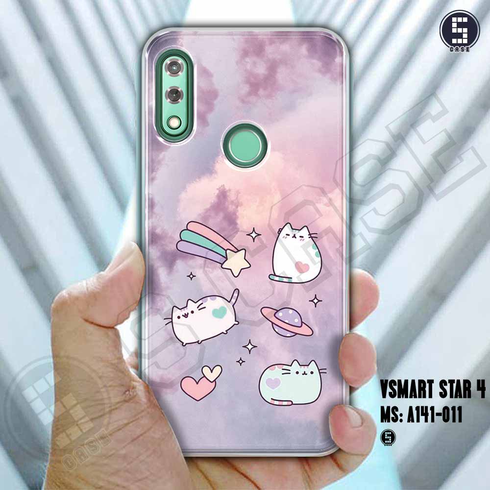 Ốp lưng Vsmart Star 4 hình Cute Cat A141-011