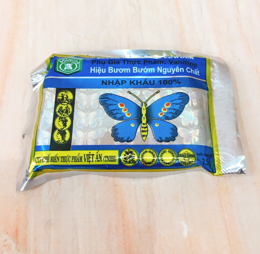 Bột Thơm Vanila Hiệu Bươm Bướm 10 Ống