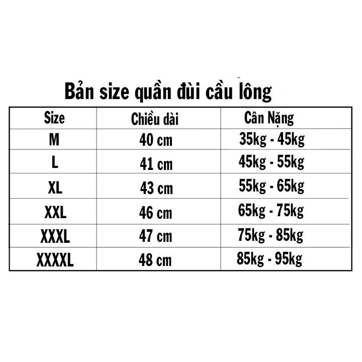 Quần cầu lông Yonex 2019 Size M - 4XL