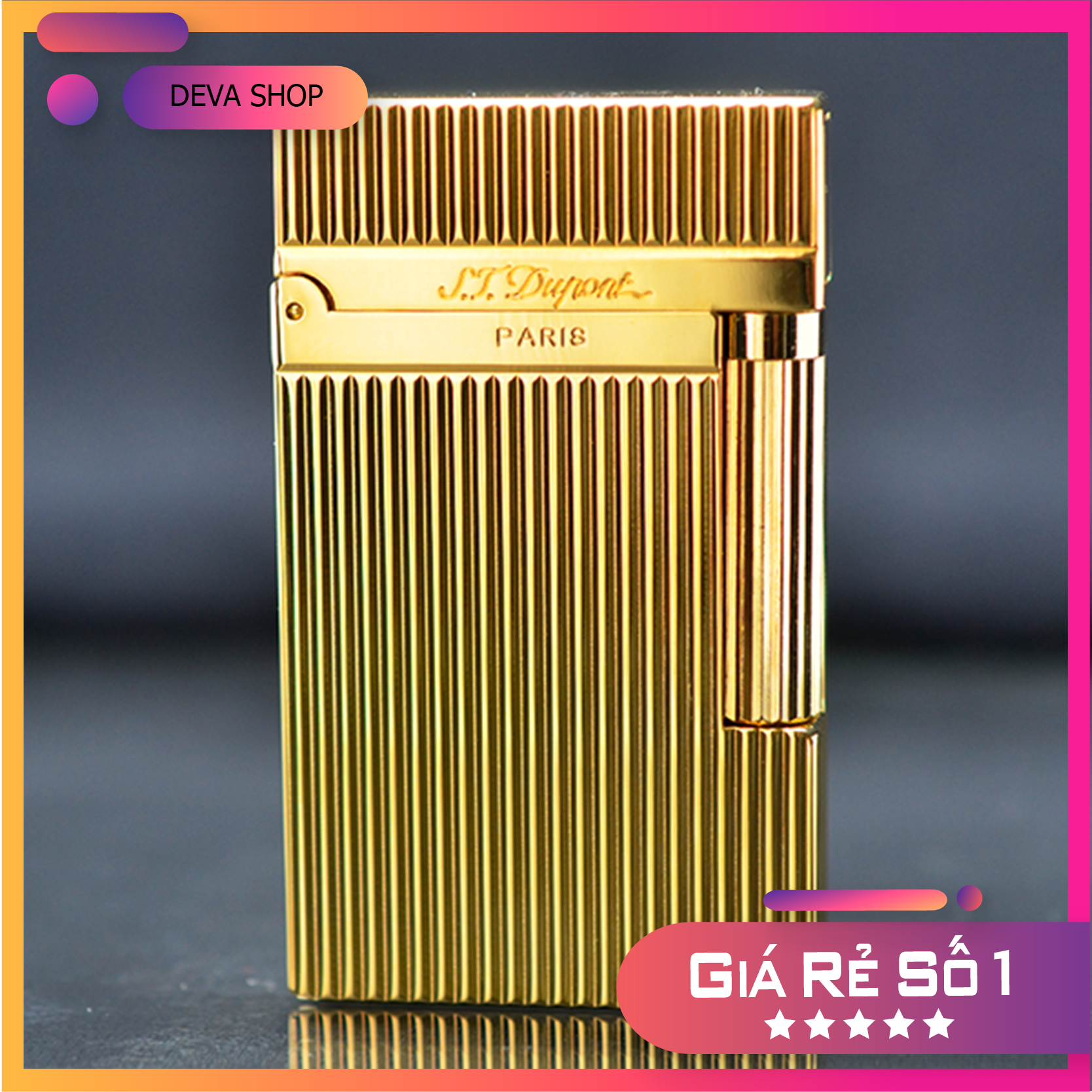 Deva bật lửa dupont kẻ dọc d68