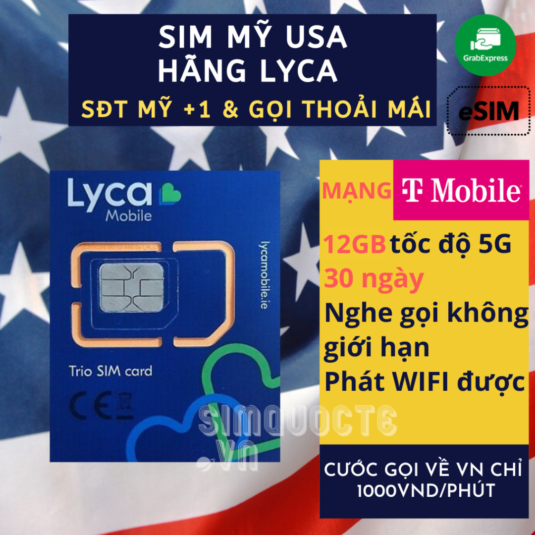【Sim du lịch Mỹ】【Nhà mạng TMobile】【Internet tốc độ cao 4G / 5G Nghe gọi vô hạn】Sim Du Lịch InterSIM giao hoả tốc từ HCM