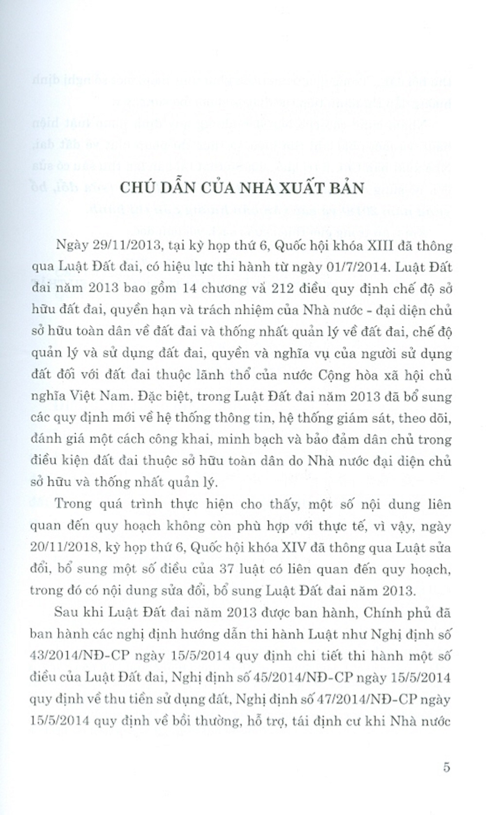 Luật Đất Đai (Hiện Hành) (Sửa Đổi, Bổ Sung Năm 2018) Và Các Văn Bản Hướng Dẫn Thi Hành