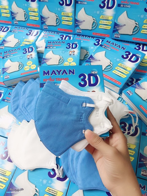 Khẩu Trang 3D Mayan Người Lớn (hộp 10 chiếc)
