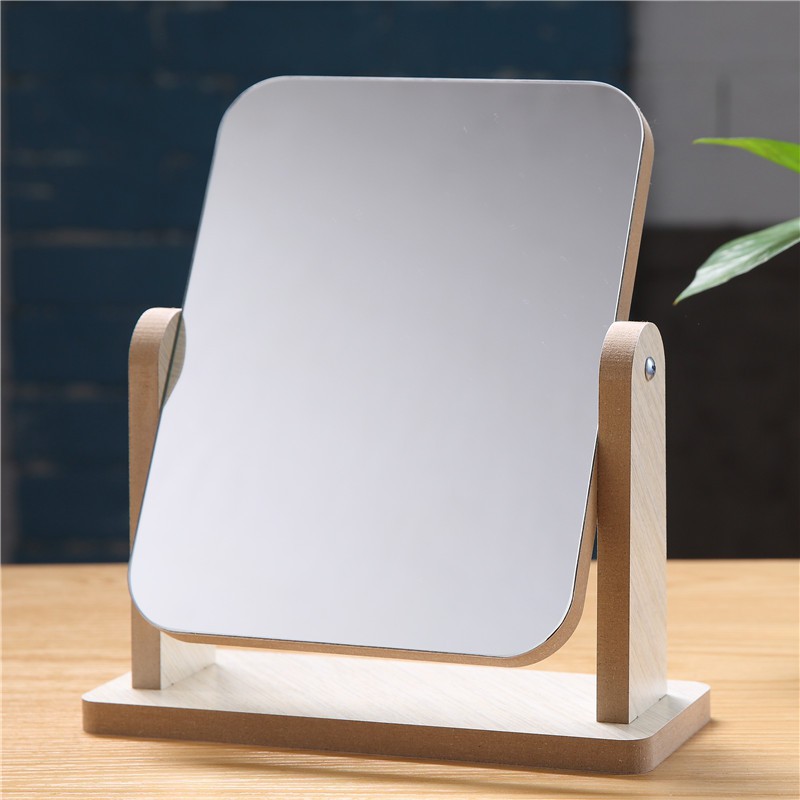 Gương Trang ĐiểM Để Bàn Bằng Gỗ Bàn Xoay 360