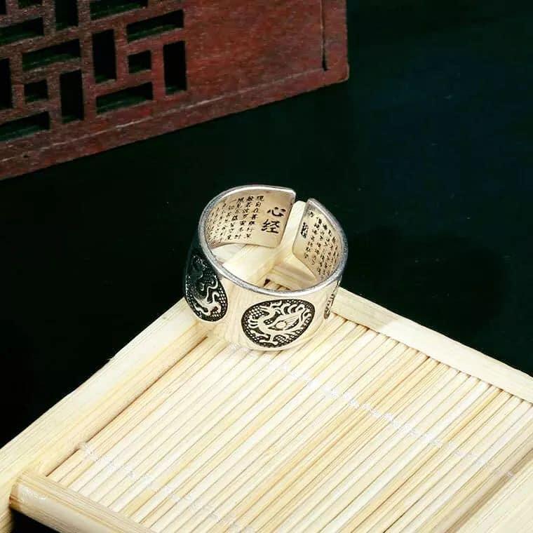NHẪN NAM BẠC 925 TỨ LINH CHẦU MỆNH