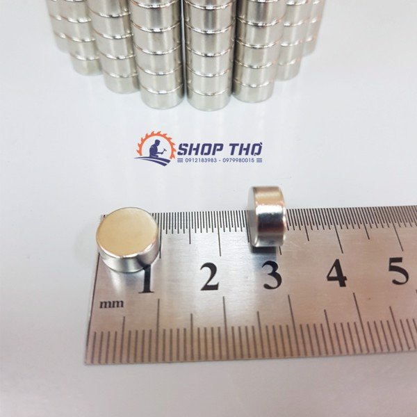 Nam châm trắng tròn d10*5mm