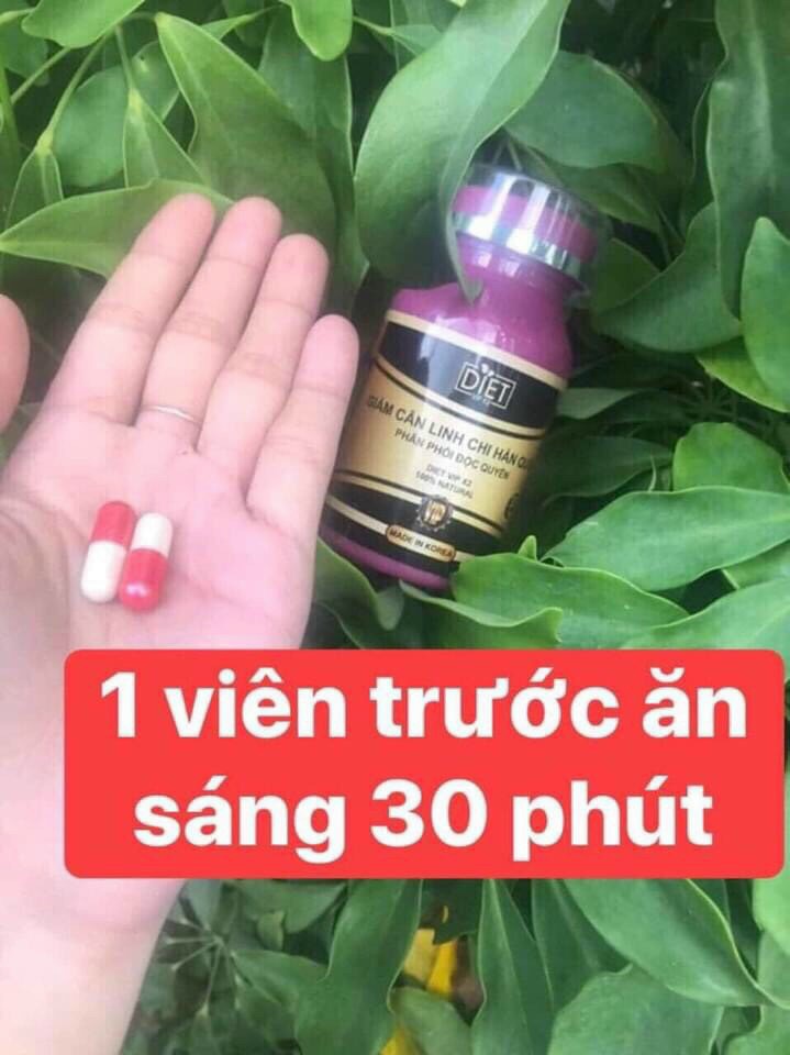 Giảm cân cấp tốc - Giảm cân linh chi Hàn Quốc DIET VIP X2