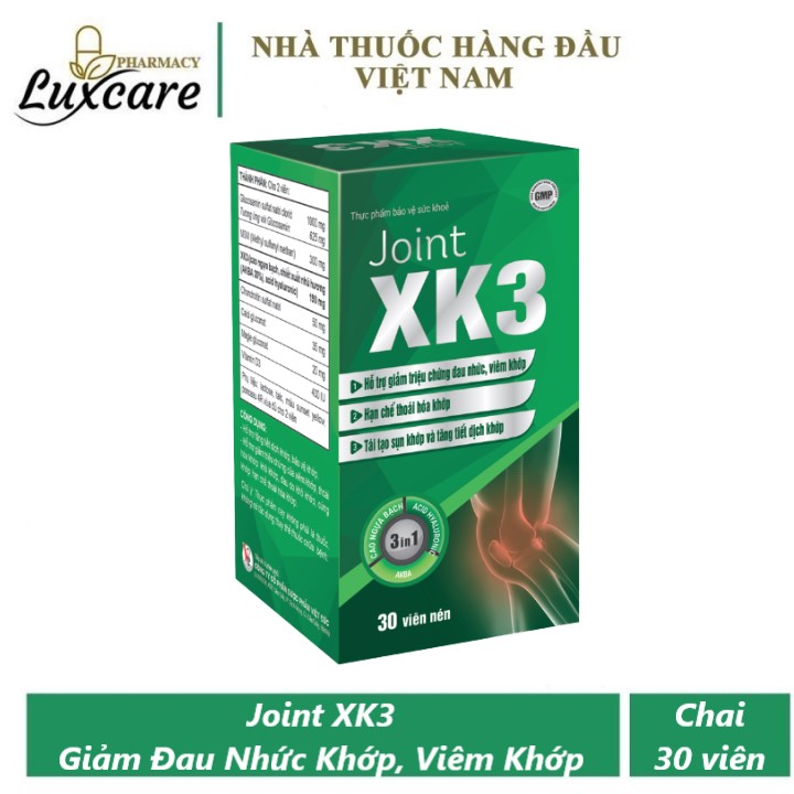 [HCM]Viên Uống Joint XK3 - Giúp Bảo Vệ Khớp & Giảm Triệu Chứng Của Viêm Khớp (Hộp 30 Viên) Luxcare