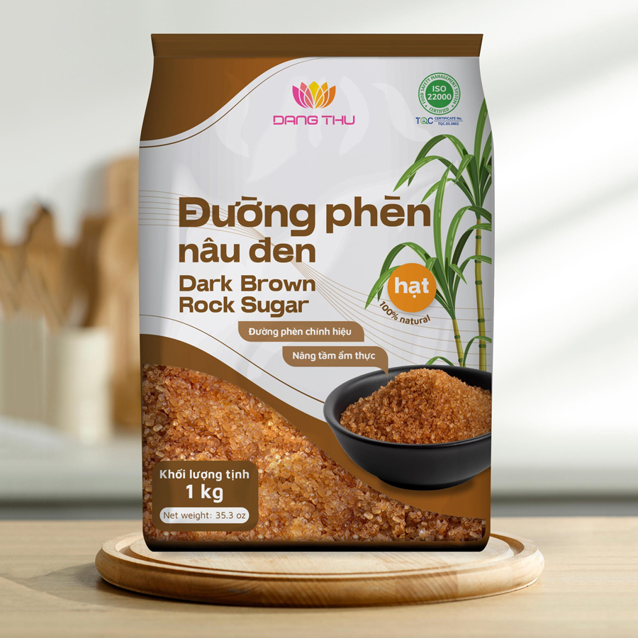 Đường Phèn Nâu Đen Đăng Thư - Túi 1kg