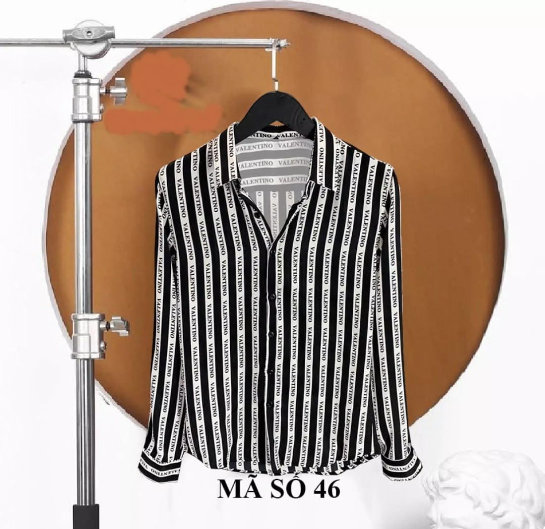 [HCM]Áo Sơ Mi Nam Họa Tiết Chất Vải Lụa Cao Cấp