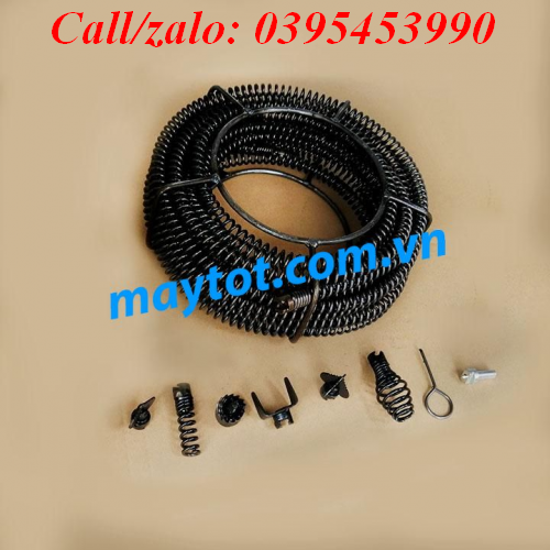 Dây thông tắc cống lò xo phi 16 dùng máy khoan