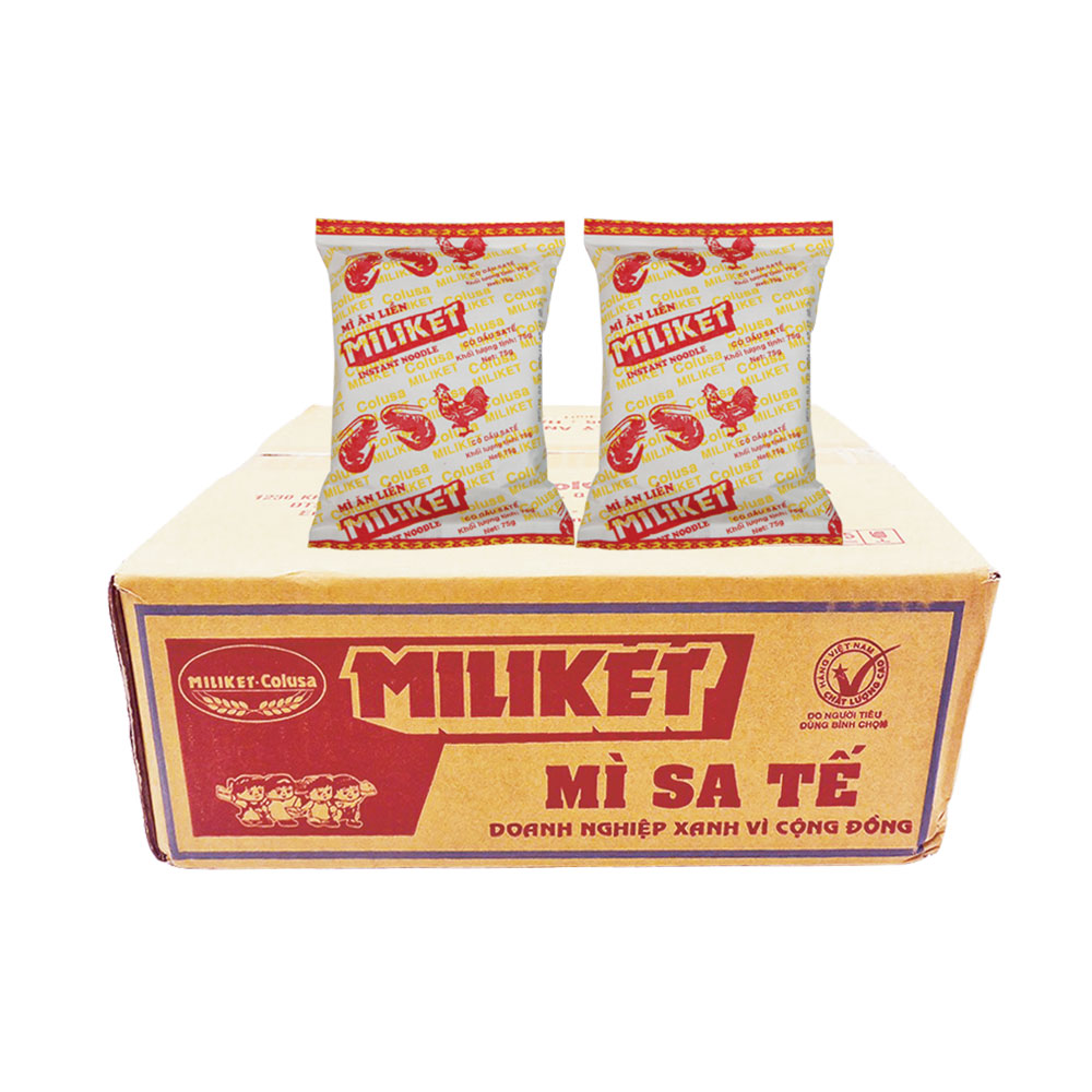 Mì ăn liền Miliket sate giấy vàng 75g