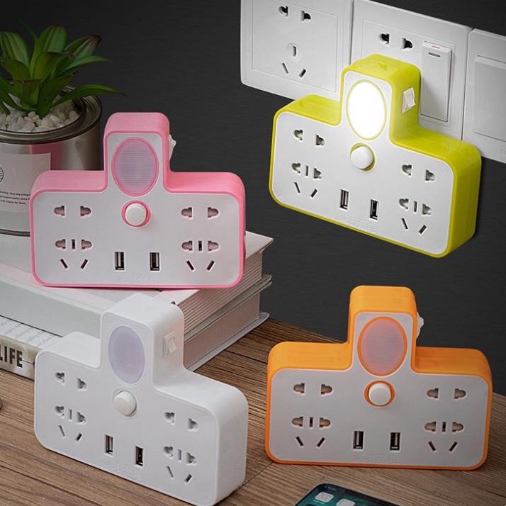 Ổ cắm điện đa năng kiêm sạc USB kiêm đèn ngủ