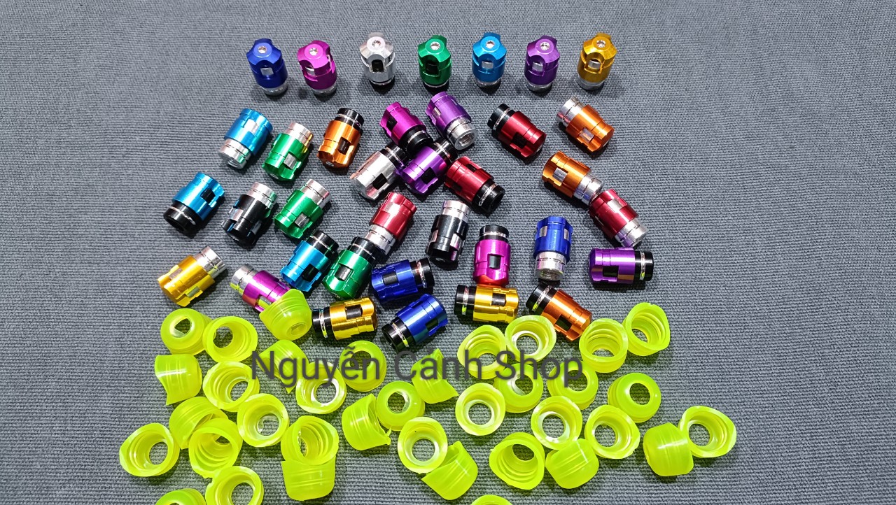 ốc Van vòi xe máy mẫu V11-(1 cặp van vòi+1 cặp cao su )