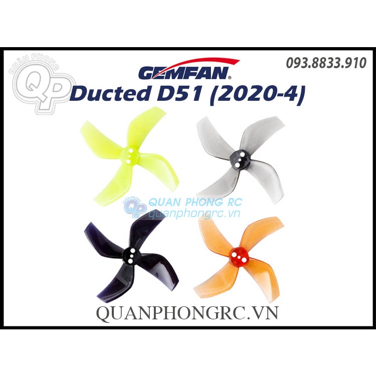 4 cặp cánh 4 lá gemfan d51 4 blades 2020 cinewhoop ducted propellers