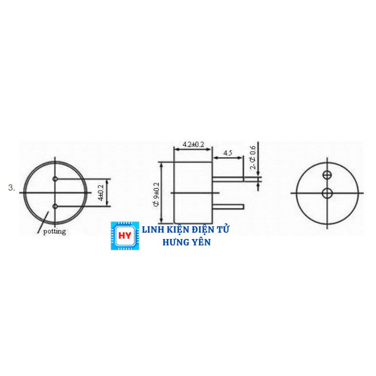 Còi Chip 5V - 12V Còi Buzz