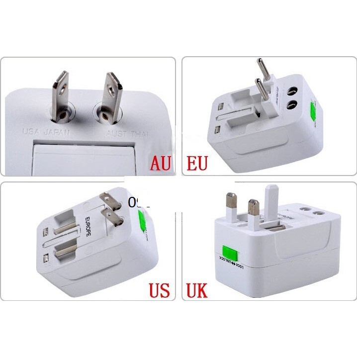 Ổ Cắm Du Lịch Đa Năng Có 2 Cổng USB - OCDL2
