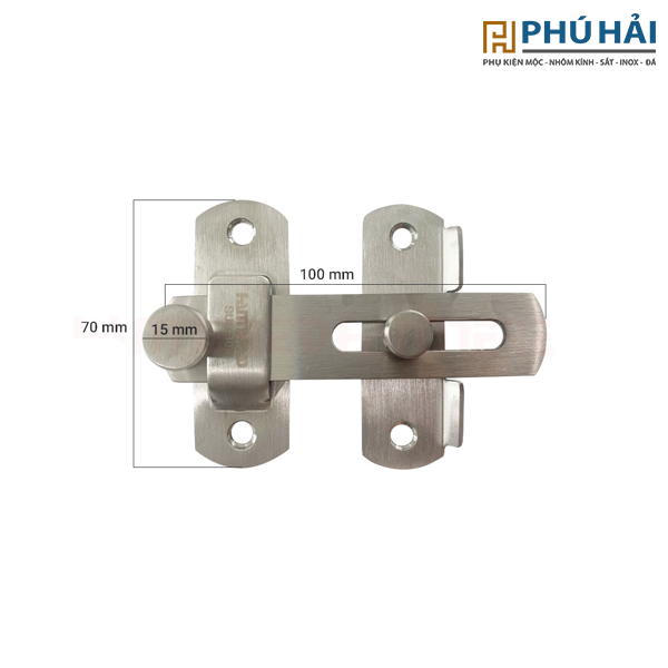 Chốt gạt ngang Hammered inox 304