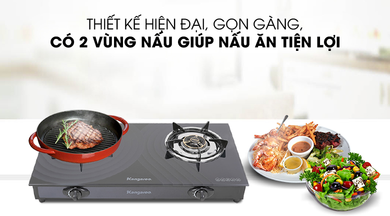 Bếp gas đôi Kangaroo KG519M