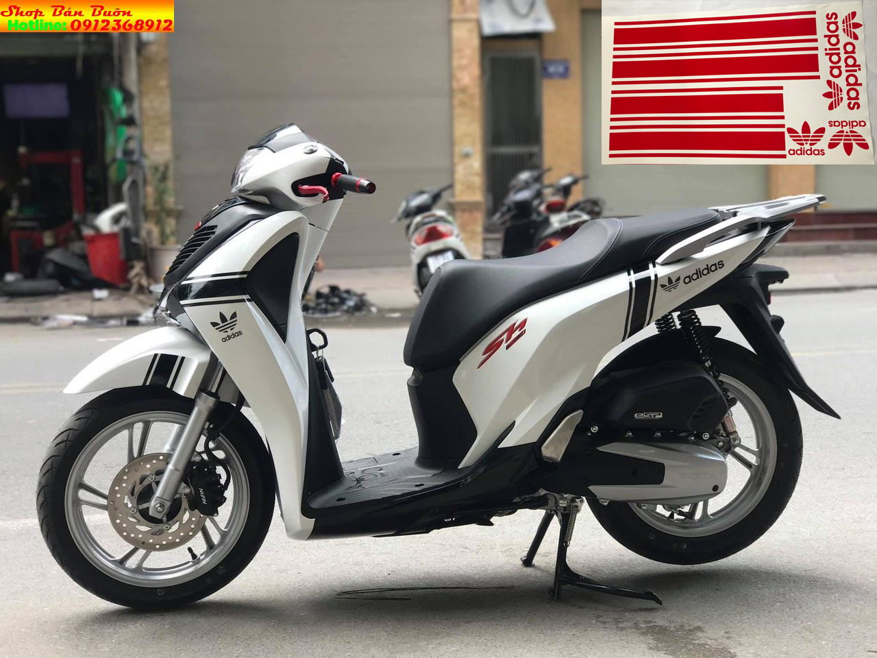 TEM ADIDAS CHO XE SH 2012-2020 -2023( LOẠI NGẮN)