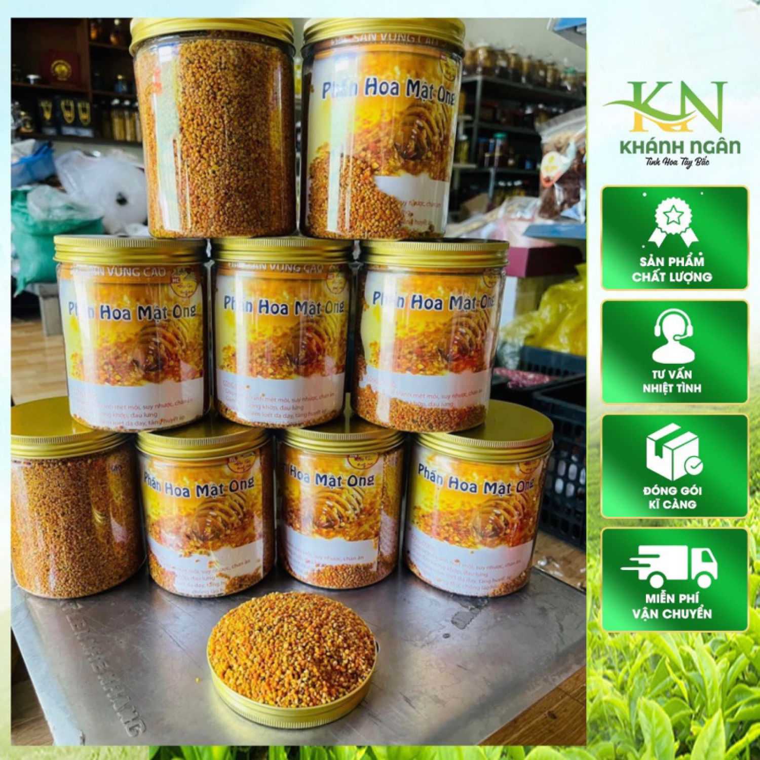 Phấn hoa mật ong rừng Tây Bắc nguyên chất, phấn hoa cỏ kim, phấn hoa biếc giúp ổn định huyết áp, tăng cường sức đề kháng