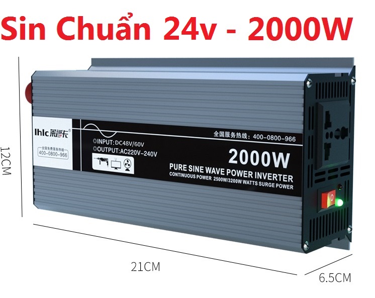 Bộ kích điện 2000w sin chuẩn inverter - bộ kích điện 24v lên 220v - 24v.