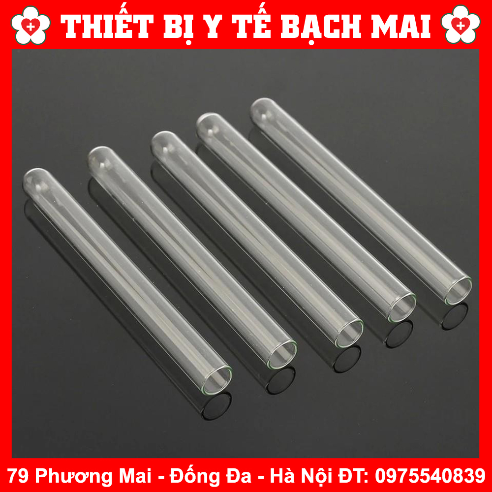 Ống Nghiệm Thủy Tinh Thí Nghiệm Các Cỡ [10 Ống]