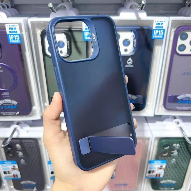 Ốp J-Case lưng nhám chống shock Kiêm giá đỡ Iphone 15 pro/ ip15 pro max