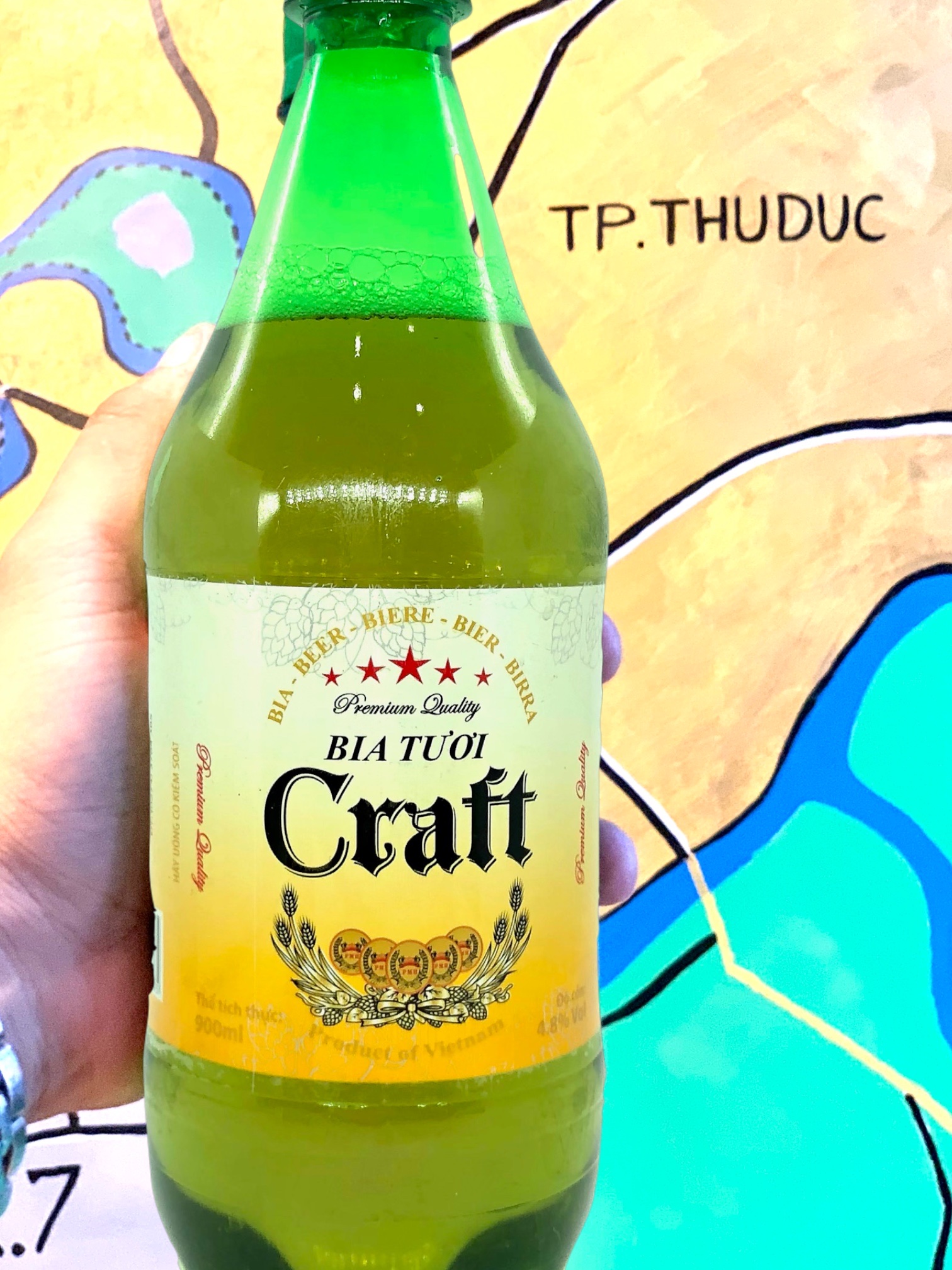 Bia Tươi Craft (chai nhựa 900ml) CHÍNH HÃNG