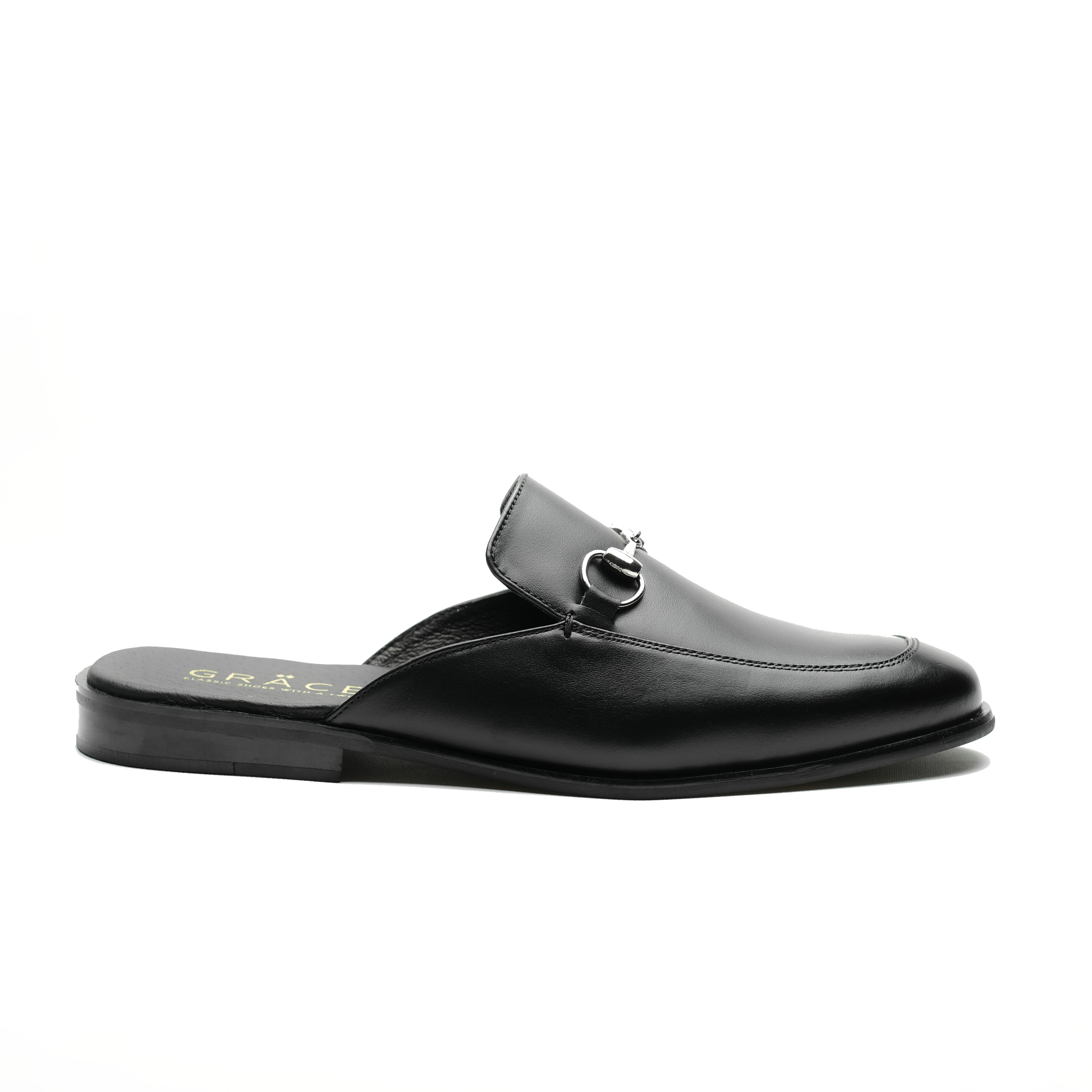 Grace Saigon - Horsebit Mule - Black