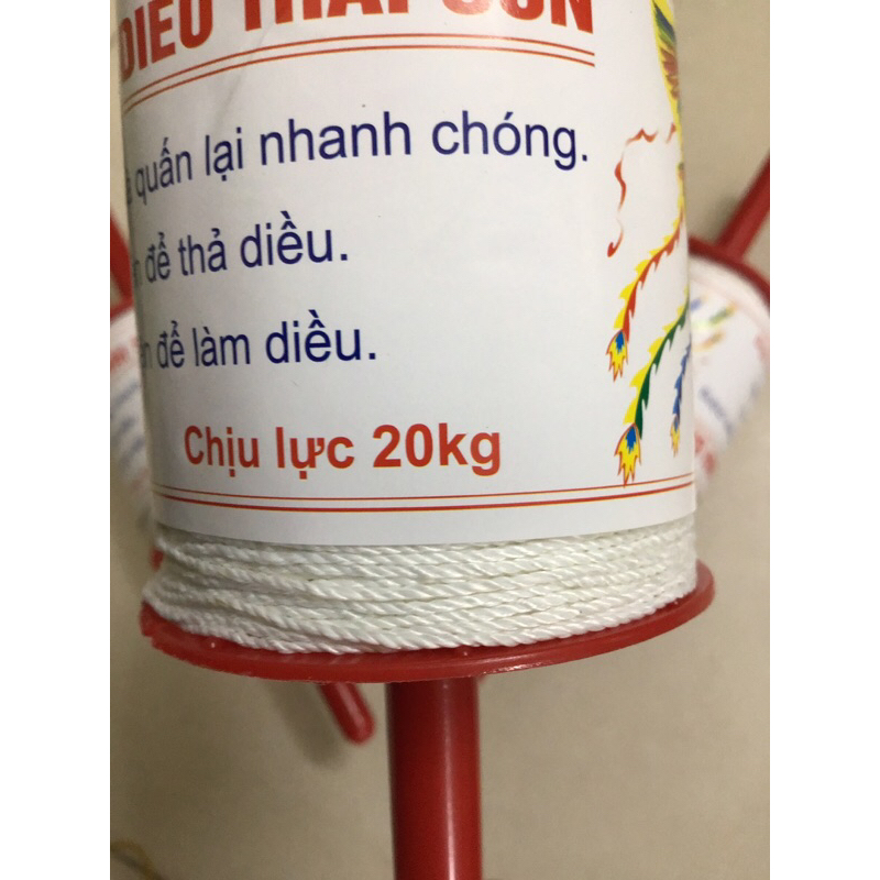 Cuộn 100 mét dây dù thả diều sẵn tay cầm