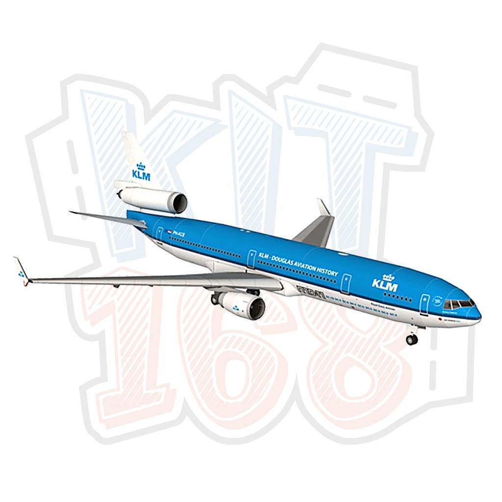 Mô hình giấy máy bay klm md-11