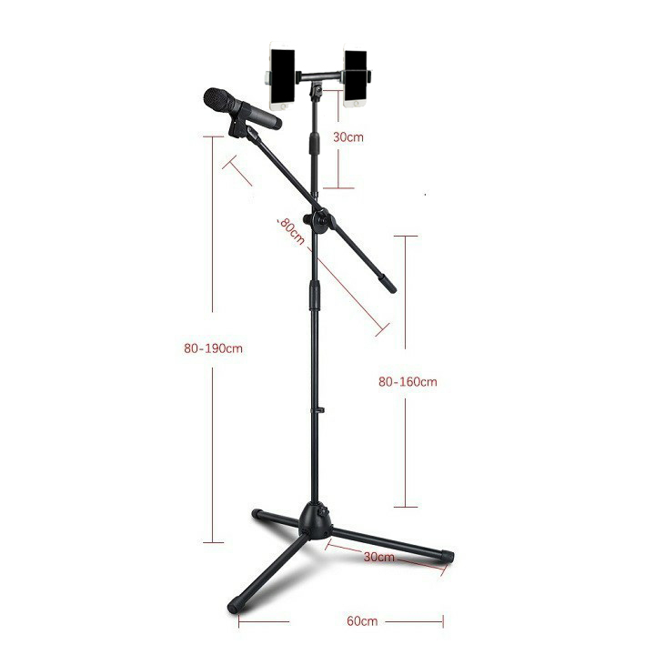 Chân đế micro đứng có kẹp điện thoại IP - 205 Và MS - 017