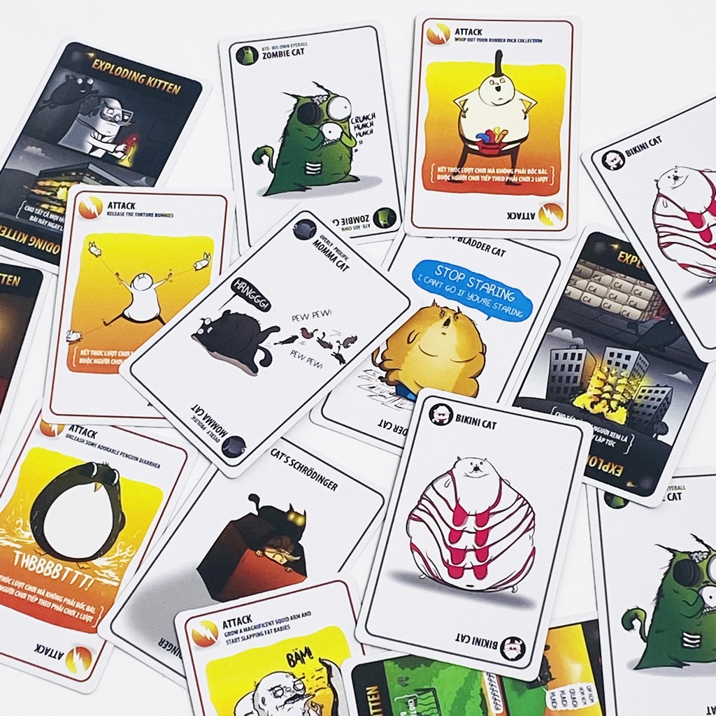 Combo Mèo Nổ - Full 6 Bản Mèo Nổ Mở Rộng (Tiếng Việt) - Exploding Kittens