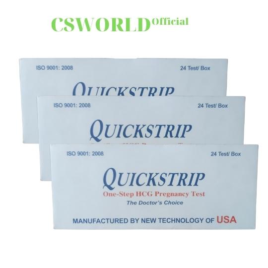 Que Thử Thai Quickstrip One-Step HCG Pregnancy Test (Hộp 12 Que)