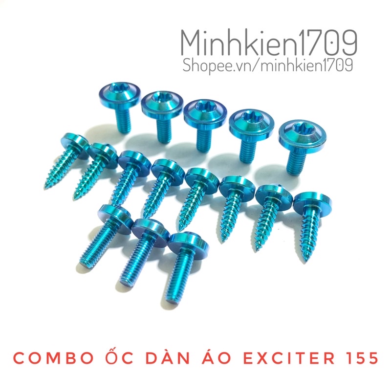 (GR5 XỊN) Combo full ốc titan dàn áo xe Exciter 155 VVA