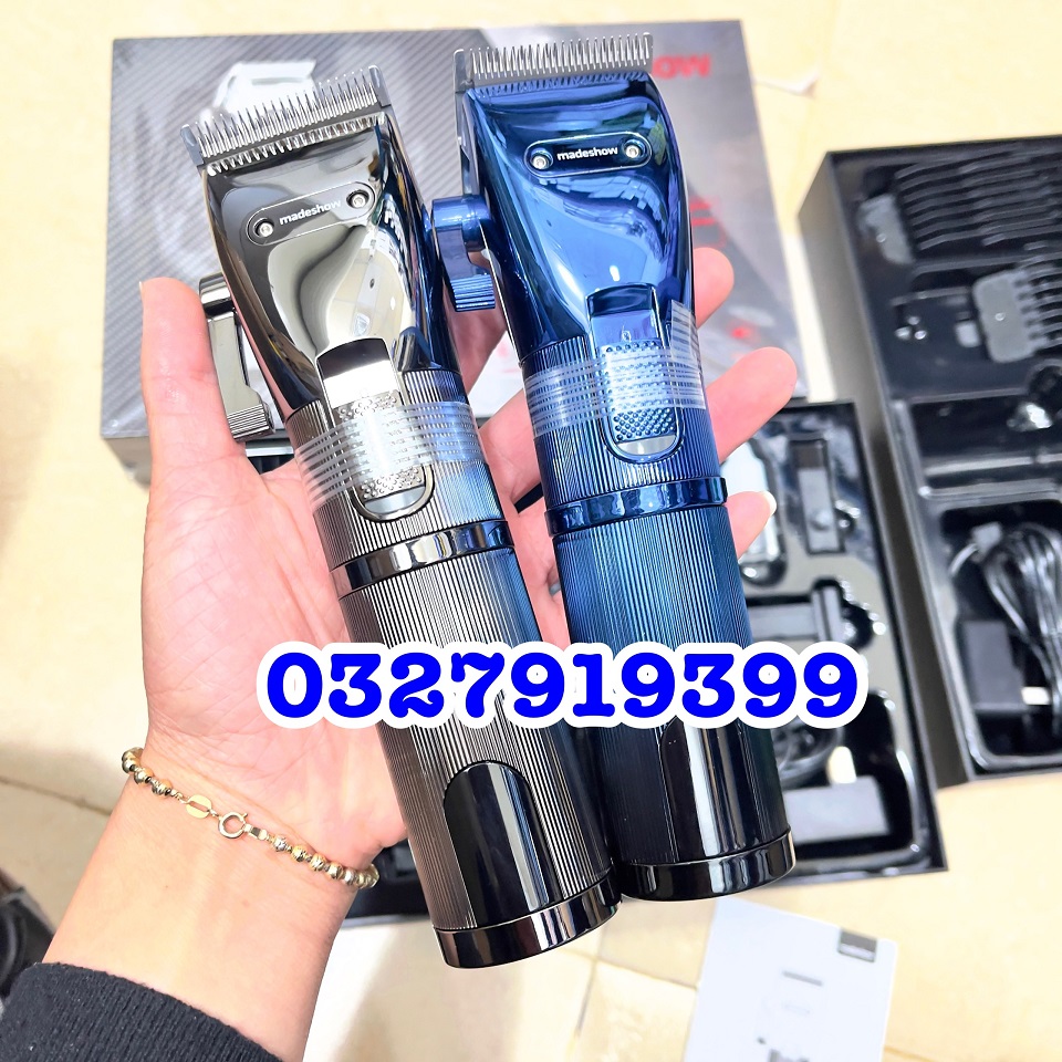 Madeshow Tông đơ cắt tóc M5F cao cấp - Máy cắt tóc chuyên nghiệp với lưỡi titanium sắc bén & pin 3200mAh 4,5h liên tục