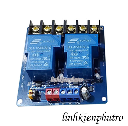 [HCM]Module 2 Relay 12V - 30A Kích High/Low HTC