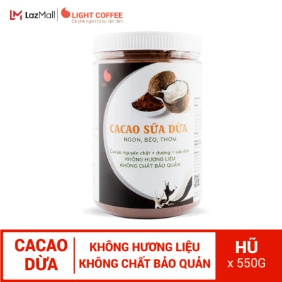 Bột cacao sữa dừa Light Cacao - Hũ 550gr