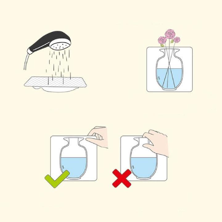 [HCMC] beautiful 3D silicone decorative wall sticker vase